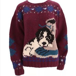 1980s Woolrich Puppy Dog Sweater